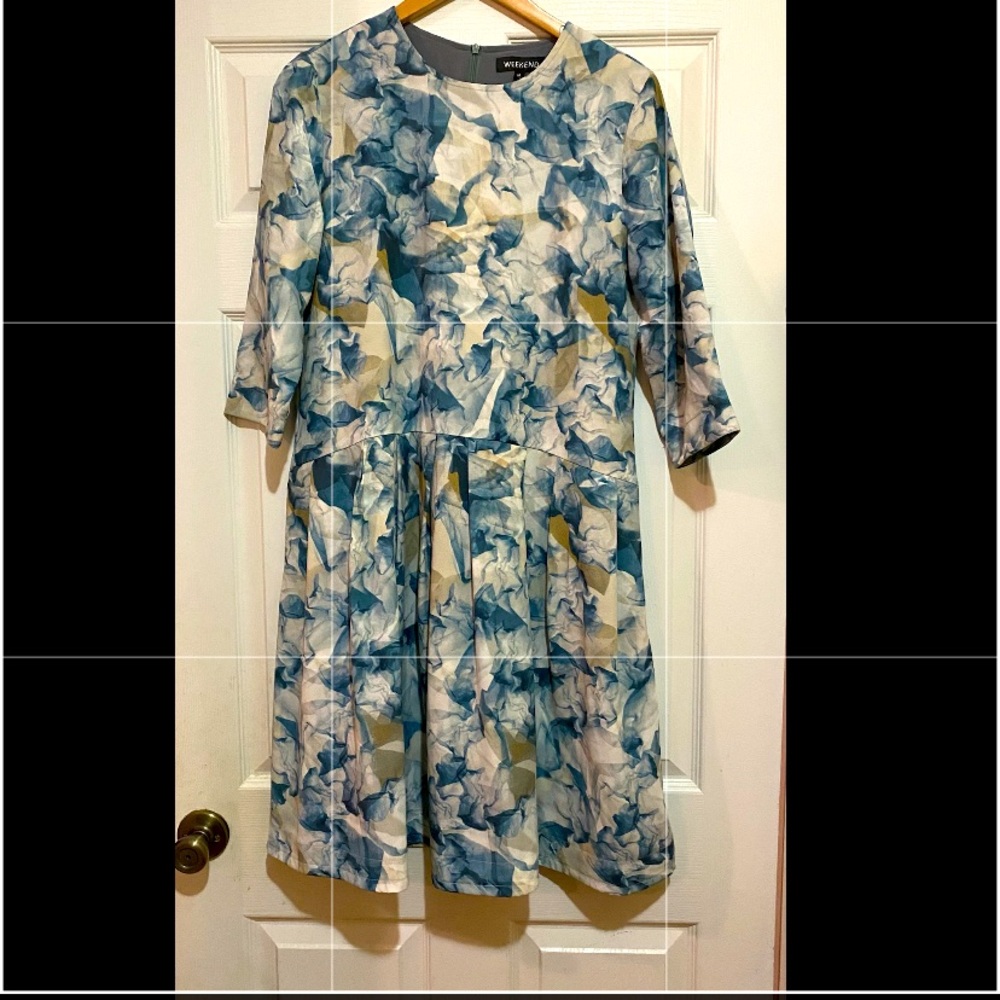 Beautiful drop-waist bottom-pleated dress